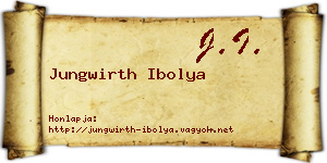 Jungwirth Ibolya névjegykártya