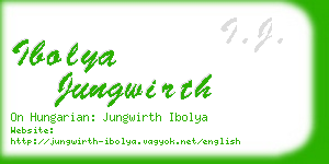 ibolya jungwirth business card